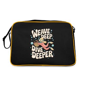 Unterwasser Korb Weben Skurrile Kunsthandwerk - Retro Tasche - Schwarz/Gold - Hinten
