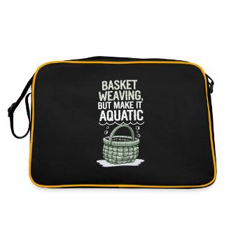 Unterwasser Korb Weben Skurrile Kunsthandwerk - Retro Tasche - Schwarz/Gold - Hinten