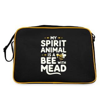 Mead lovers, mead enthusiasts, craft mead - Retro Bag - black/gold - Back
