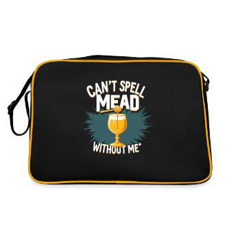 Mead lovers, mead enthusiasts, craft mead - Retro Bag - black/gold - Back