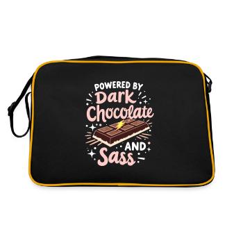Amateurs de chocolat, Amateurs de chocolat noir, - Sac Retro - noir/or - Dos
