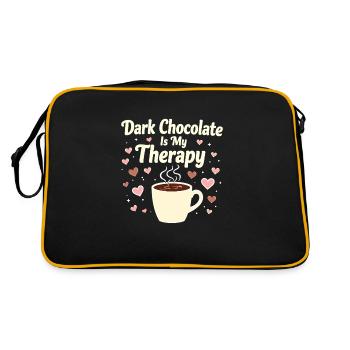 Amateurs de chocolat, Amateurs de chocolat noir, - Sac Retro - noir/or - Dos