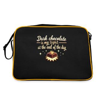 Amateurs de chocolat, Amateurs de chocolat noir, - Sac Retro - noir/or - Dos