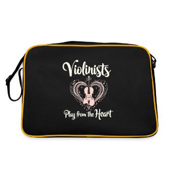 Violinists, String Instrument Musicians, Classical Music - Retro Bag - black/gold - Back