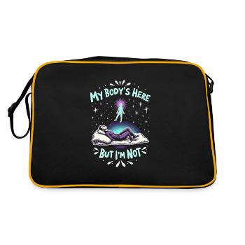 astral projection fans who are out-of-body - Retro Bag - black/gold - Back