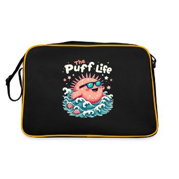 Poisson-globe passionné de la vie marine Quirky - Sac Retro - noir/or - Dos