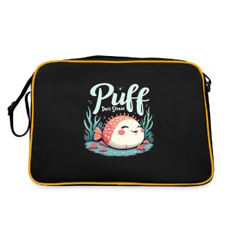 Poisson-globe passionné de la vie marine Quirky - Sac Retro - noir/or - Dos