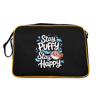 Poisson-globe passionné de la vie marine Quirky - Sac Retro - noir/or - Dos