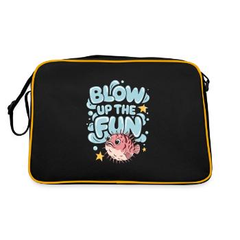 Poisson-globe passionné de la vie marine Quirky - Sac Retro - noir/or - Dos