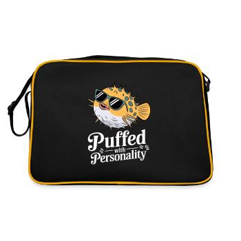Poisson-globe passionné de la vie marine Quirky - Sac Retro - noir/or - Dos