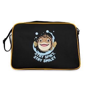 Poisson-globe passionné de la vie marine Quirky - Sac Retro - noir/or - Dos