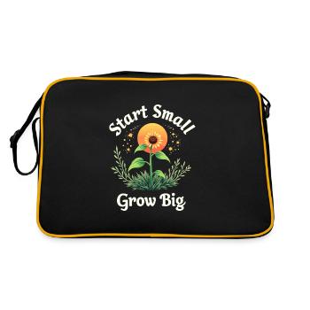 Morning Routine, Wellness Habits, More Productive - Retro Bag - black/gold - Back