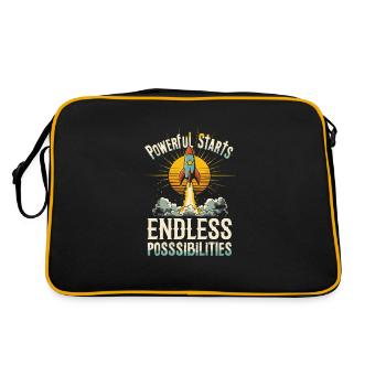 Morning Routine, Wellness Habits, More Productive - Retro Bag - black/gold - Back