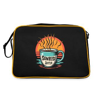 Morning Routine, Wellness Habits, More Productive - Retro Bag - black/gold - Back