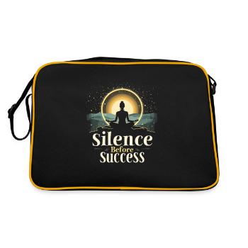 Morning Routine, Wellness Habits, More Productive - Retro Bag - black/gold - Back