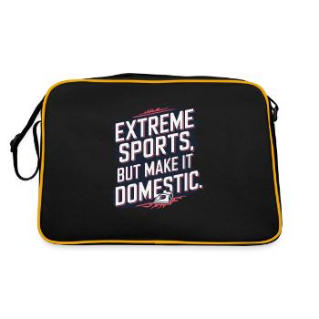 Repassage extrême Compétitif Drôle - Sac Retro - noir/or - Dos