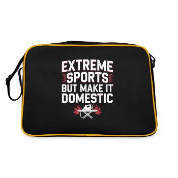 Repassage extrême Compétitif Drôle - Sac Retro - noir/or - Dos