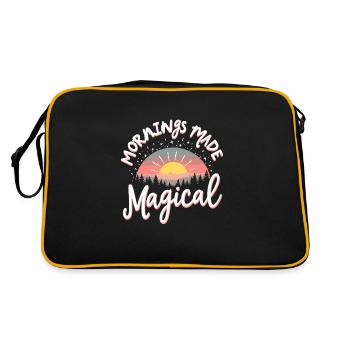 Morning Routine, Wellness Habits, More Productive - Retro Bag - black/gold - Back