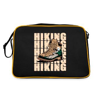 Explore the mountains with your hiking boots - Retro Bag - black/gold - Back