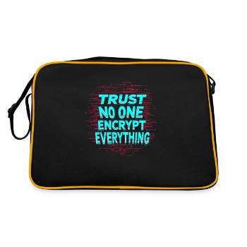 Retro Cryptography Spy Code Roast Spying - Retro Bag - black/gold - Back