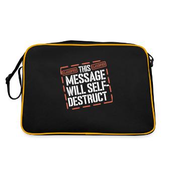 Retro Cryptography Spy Code Roast Spying - Retro Bag - black/gold - Back