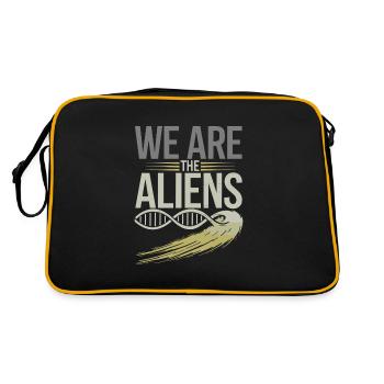 Astrobiology Space Exploration Extraterrestrial - Retro Tasche - Schwarz/Gold - Hinten