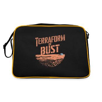 Astrobiology Space Exploration Extraterrestrial - Retro Tasche - Schwarz/Gold - Hinten