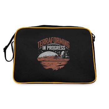 Astrobiology Space Exploration Extraterrestrial - Retro Tasche - Schwarz/Gold - Hinten