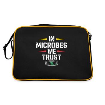 Microscope Enthusiast Lab Technician Science - Retro Tasche - Schwarz/Gold - Hinten