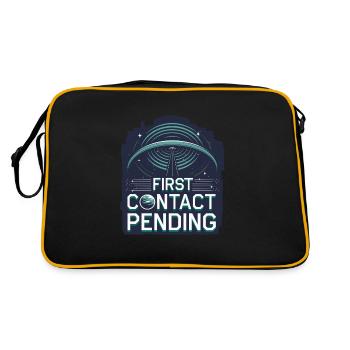 Astrobiology Space Exploration Extraterrestrial - Retro Tasche - Schwarz/Gold - Hinten