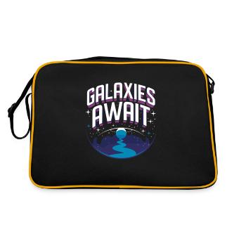 Astrobiology Space Exploration Extraterrestrial - Retro Tasche - Schwarz/Gold - Hinten