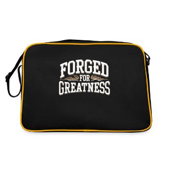 Blacksmithing Viking Warrior Norse Forge Metalwork - Retro Tasche - Schwarz/Gold - Hinten