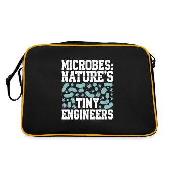 Microscope Enthusiast Lab Technician Science - Retro Tasche - Schwarz/Gold - Hinten