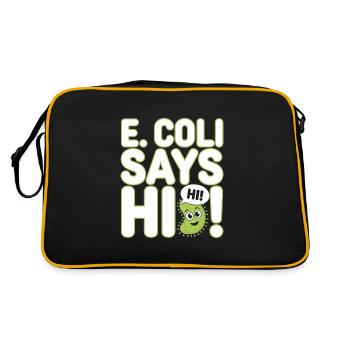Microscope Enthusiast Lab Technician Science - Retro Tasche - Schwarz/Gold - Hinten