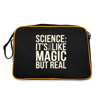 Microscope Enthusiast Lab Technician Science - Retro Tasche - Schwarz/Gold - Hinten