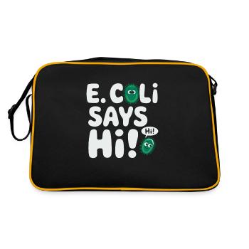 Microscope Enthusiast Lab Technician Science - Retro Tasche - Schwarz/Gold - Hinten