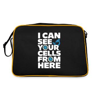 Microscope Enthusiast Lab Technician Science - Retro Tasche - Schwarz/Gold - Hinten