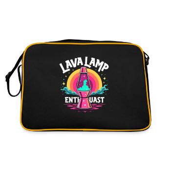 Lava Lamp Retro Aesthetic Psychedelic - Retro Bag - black/gold - Back
