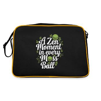 Kokedama Moss Ball Plantes Jardinage Japonais - Sac Retro - noir/or - Dos