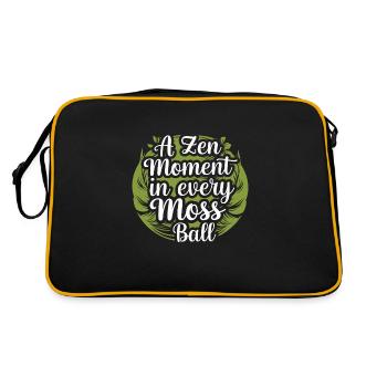Kokedama Moss Ball Plantes Jardinage Japonais - Sac Retro - noir/or - Dos