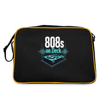Music Produzent 808 Bass Hip-hop Beatmaker - Retro Tasche - Schwarz/Gold - Hinten