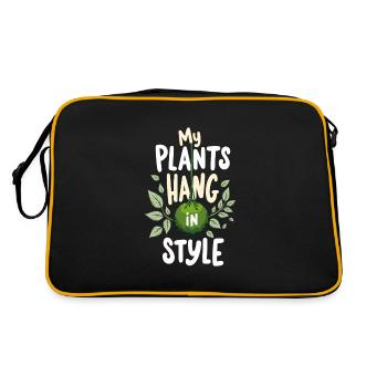 Kokedama Moss Ball Plants Japanese Gardening - Retro Bag - black/gold - Back