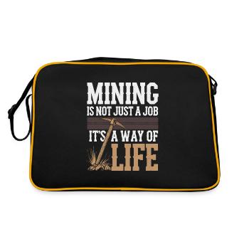 Mineur de charbon Travailleur du casque de sécurité pour mines souterraines - Sac Retro - noir/or - Dos