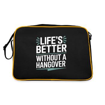 Sober Living Recovery Lifestyle Alcohol-free - Retro Tasche - Schwarz/Gold - Hinten
