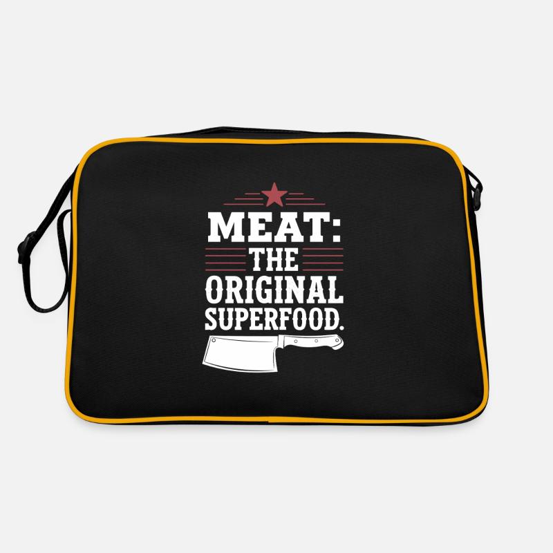 Ernährung Auf Fleischfresser-ernährung Auf Der Retro Tasche