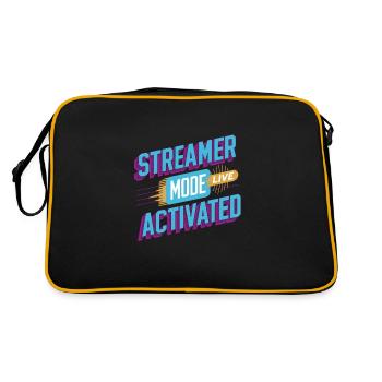 Gaming Streamer Live Streaming Gamer Content - Retro Bag - black/gold - Back
