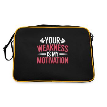 Weightlifter -coach -strength trainer powerlifting - Retro Bag - black/gold - Back
