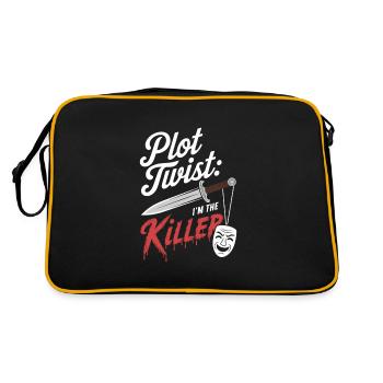Meurtre Mystère Tenue de dîner, Fête, Scène de crime - Sac Retro - noir/or - Dos