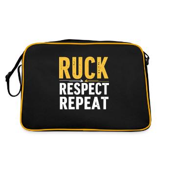 Joueuse de rugby Fan féminine Fan avec - Sac Retro - noir/or - Dos