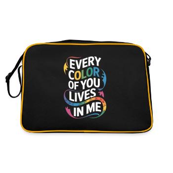 Autism siblings - Retro Bag - black/gold - Back